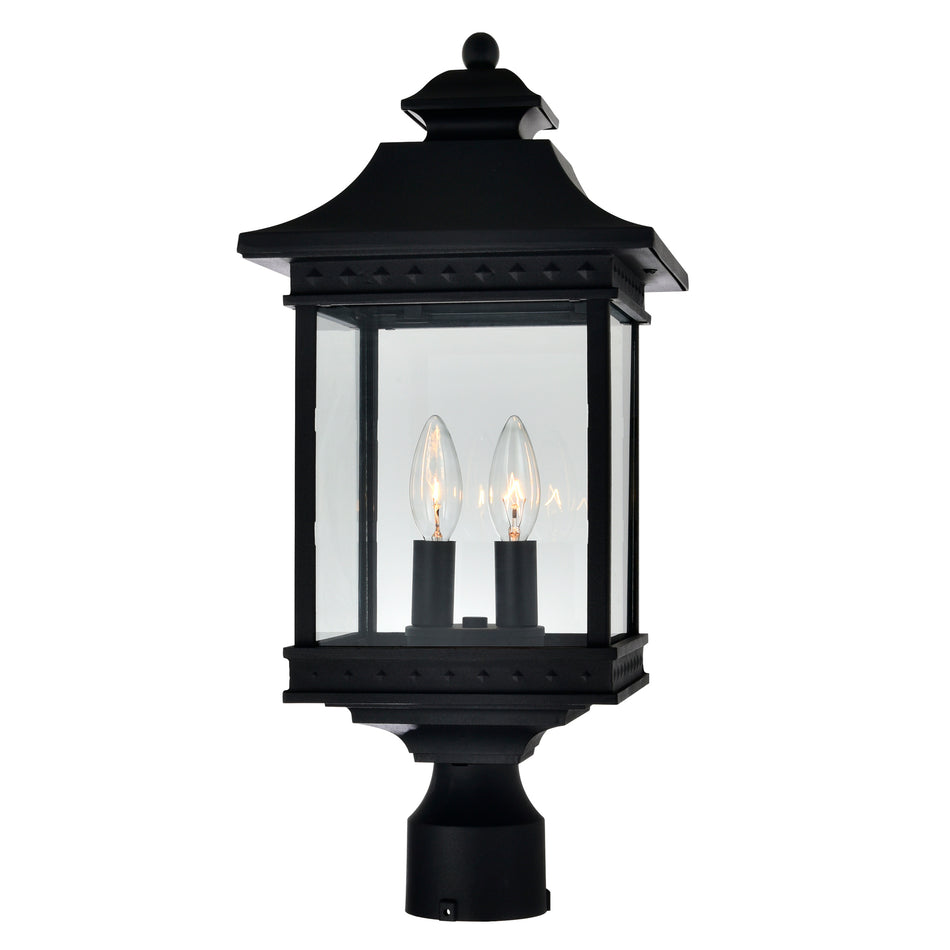 Cleveland 2 Light Black Outdoor Lantern Head