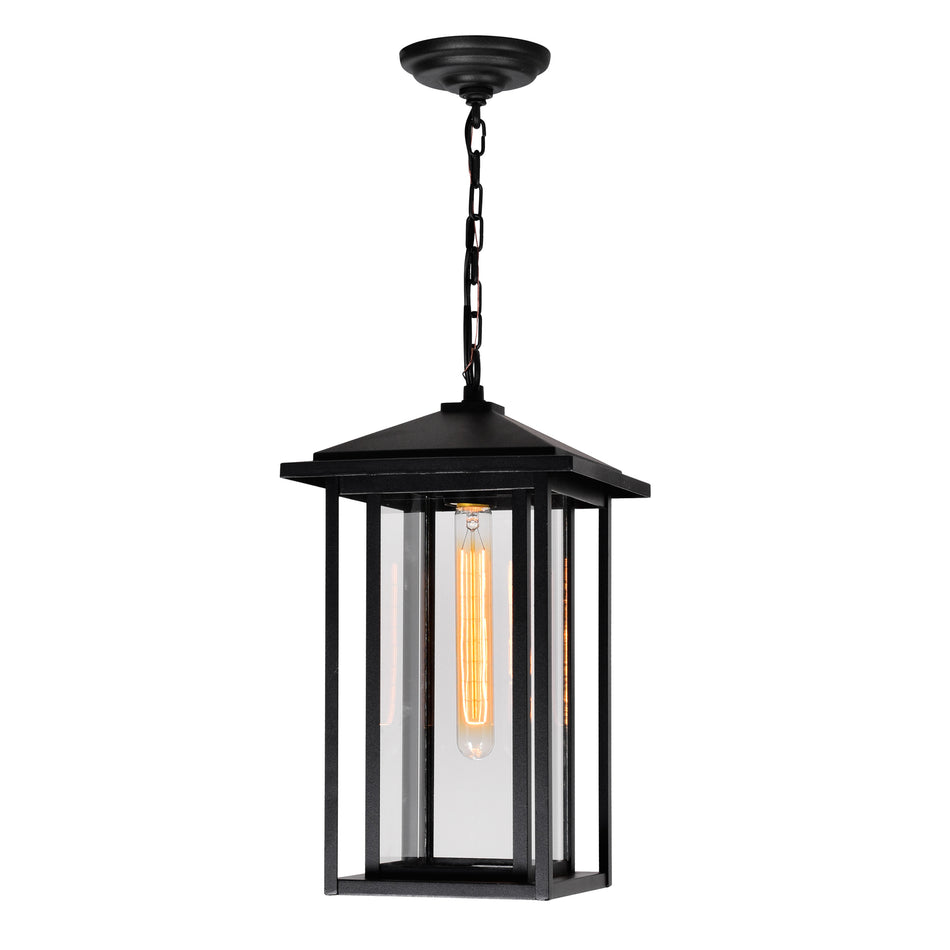 Crawford 1 Light Black Outdoor Pendant