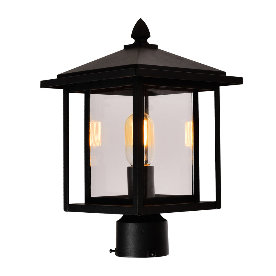 Crawford 1 Light Black Outdoor Lantern Head by CWI