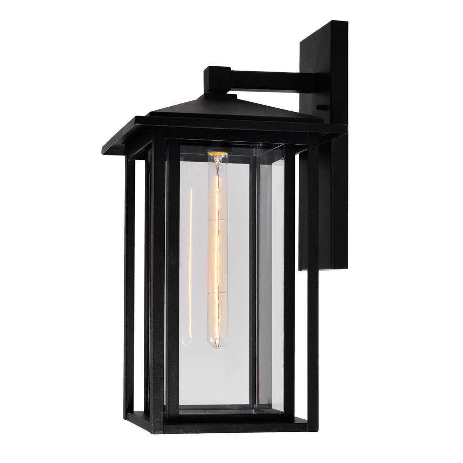 Crawford 1 Light 11in Black Outdoor Wall Light