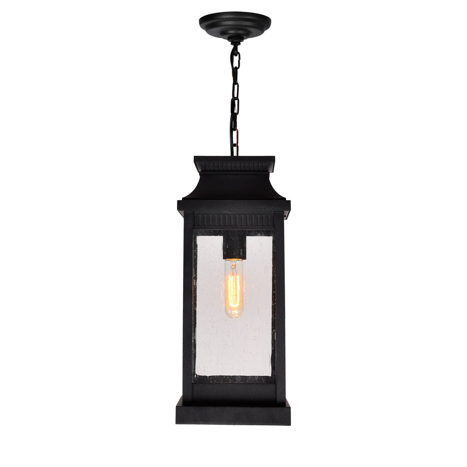 Milford 1 Light Outdoor Black Pendant by CWI