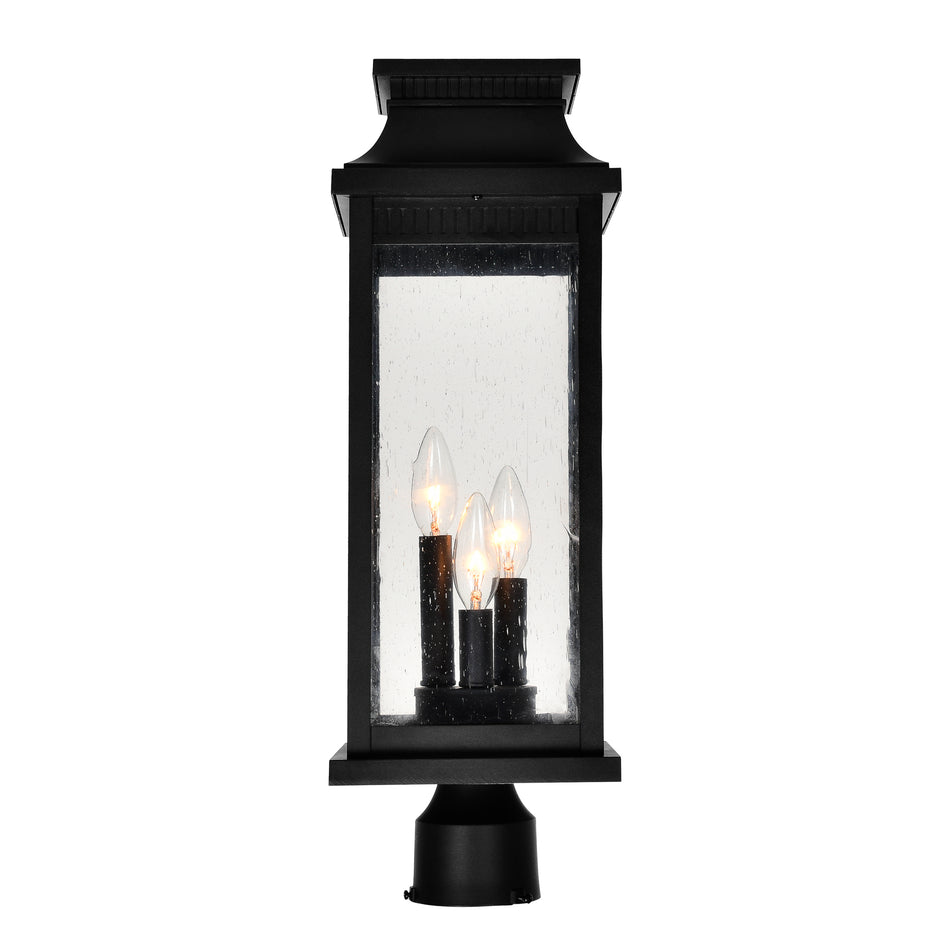 Milford 3 Light Outdoor Black Lantern Head by CWI