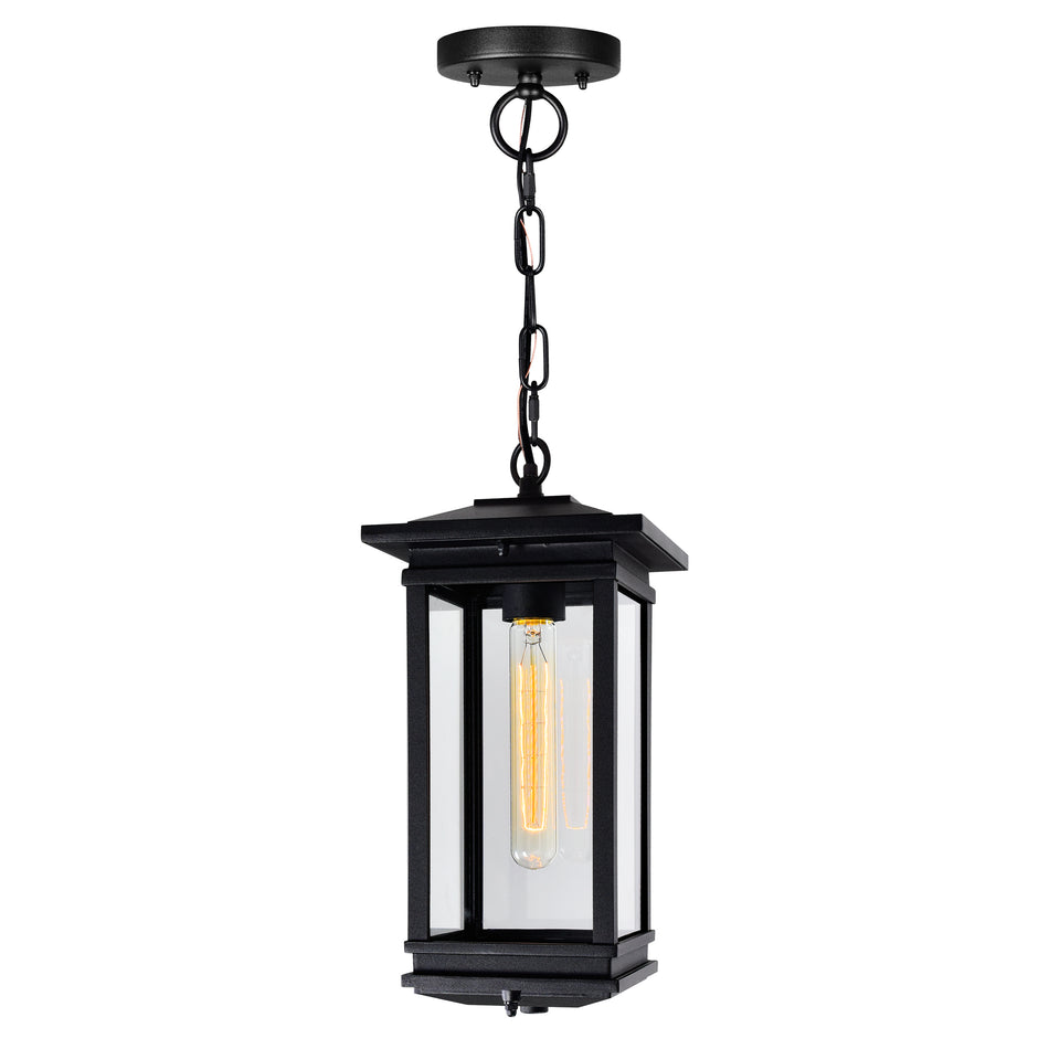 Oakwood 1 Light Outdoor Black Pendant