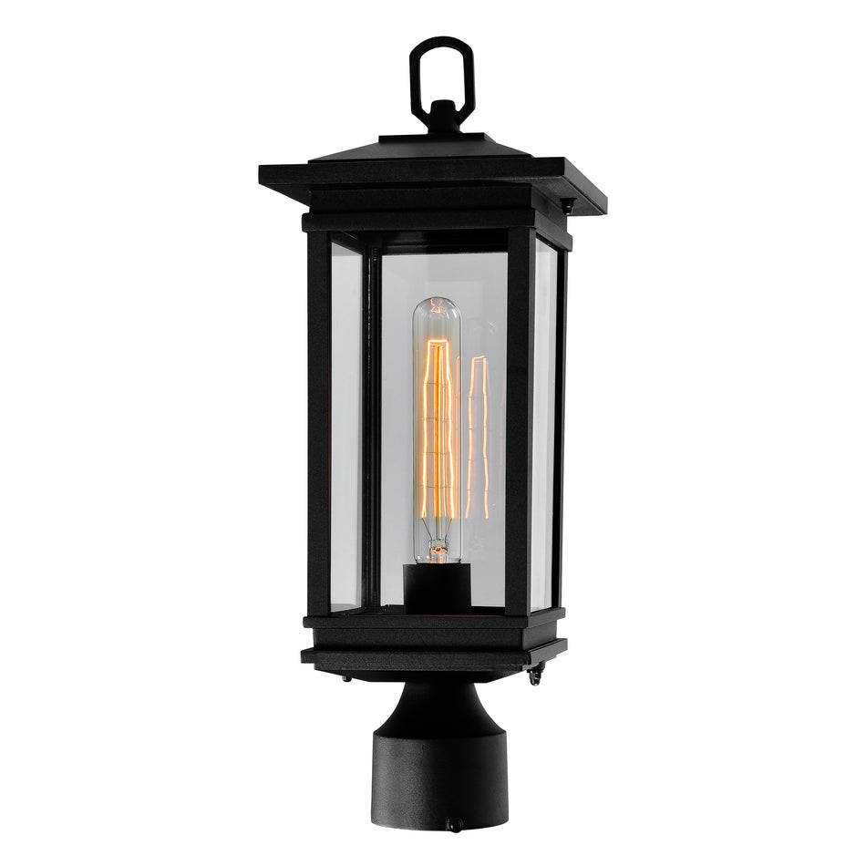 Oakwood 1 Light Outdoor Black Lantern Head