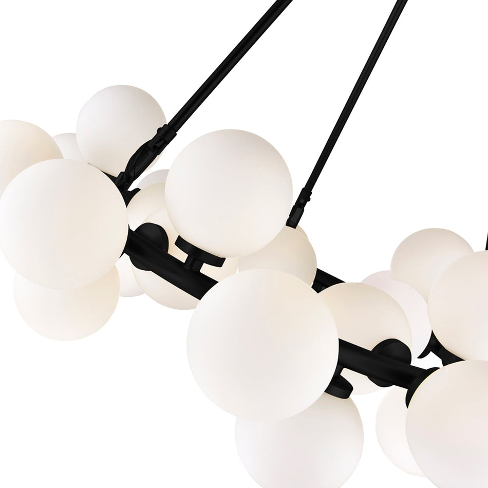 Arya 25 Light Black Chandelier by CWI