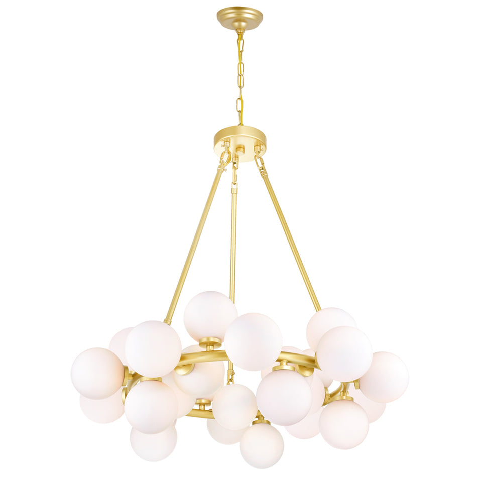 Arya 25 Light Satin Gold Chandelier
