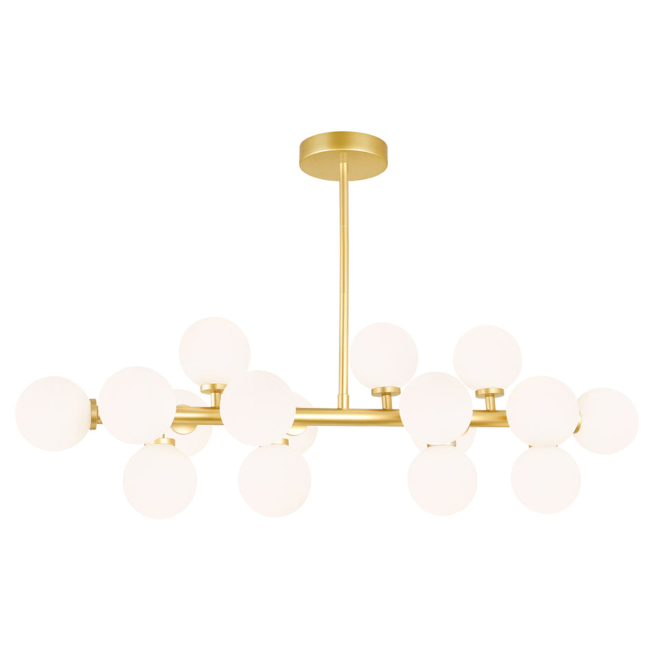 Arya 16 Light Satin Gold Chandelier