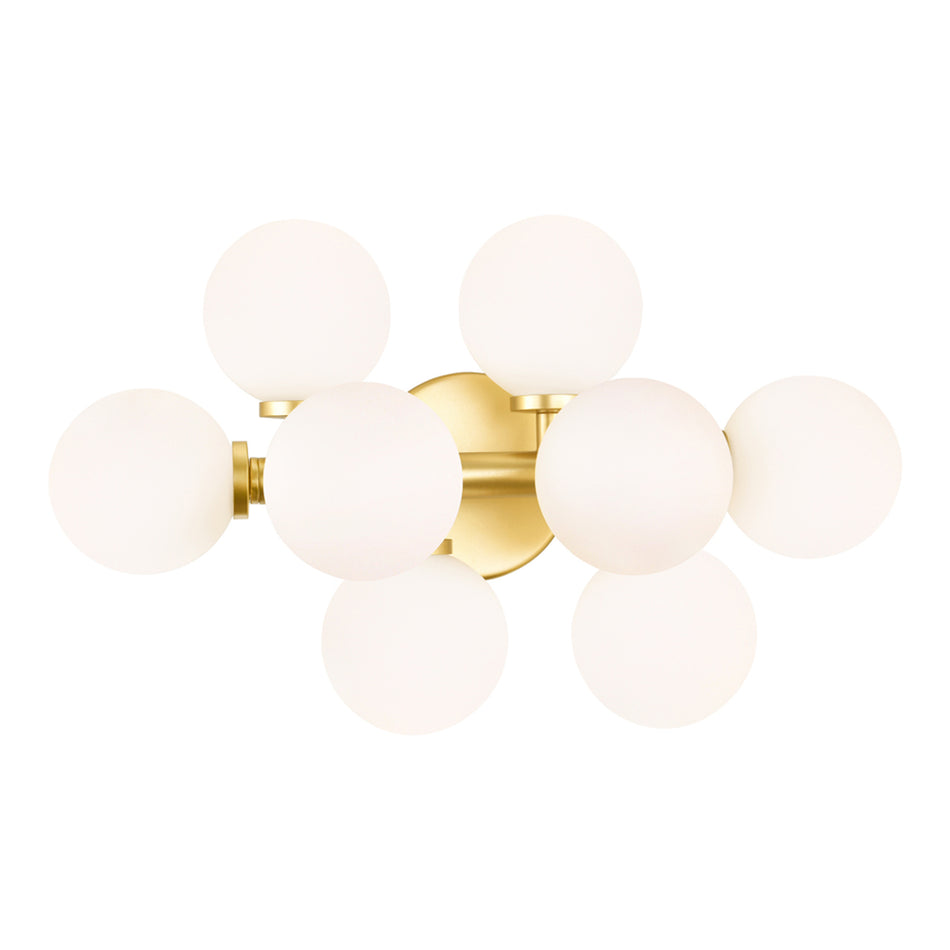 Arya 8 Light Satin Gold Wall Sconce by CWI