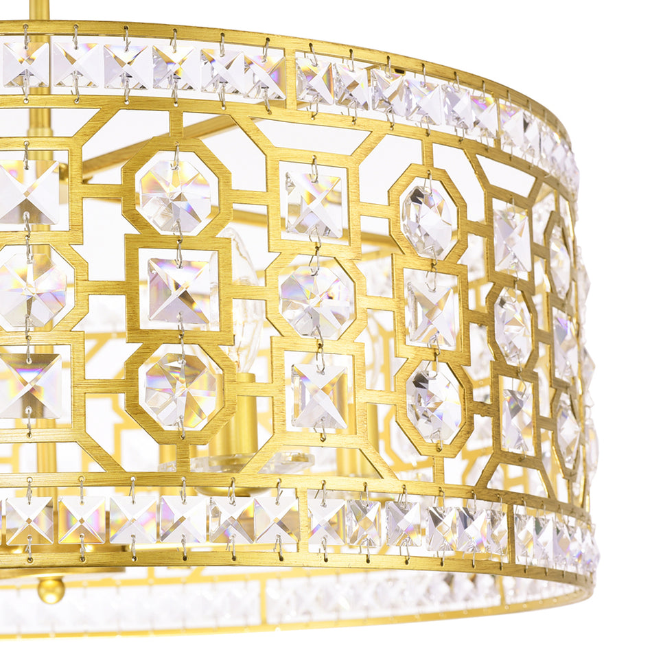 Belinda 6 Light Champagne Chandelier by CWI