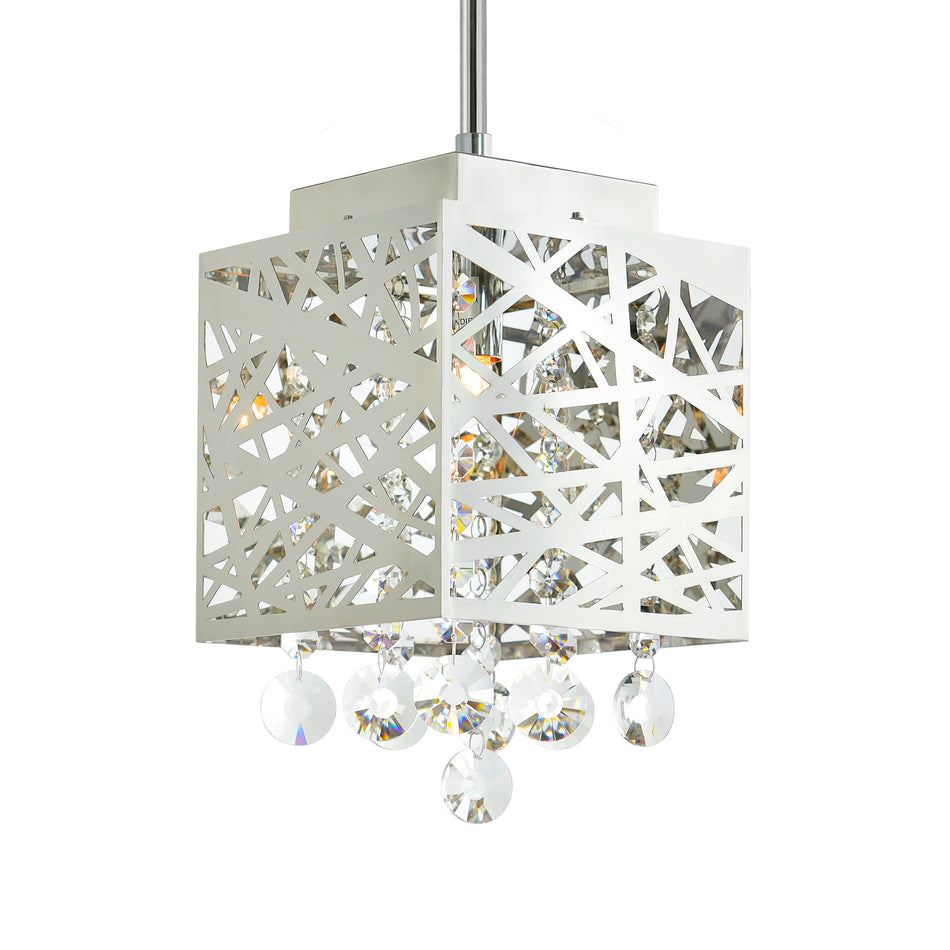 Eternity 1 Light Pendant With Chrome Finish by CWI