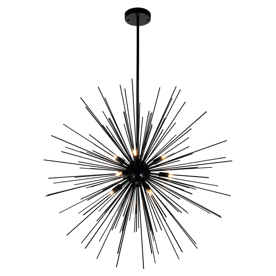 Savannah 9 Light 30in Black Chandelier