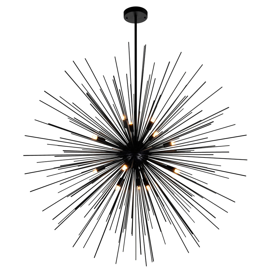 Savannah 14 Light 40in Black Chandelier