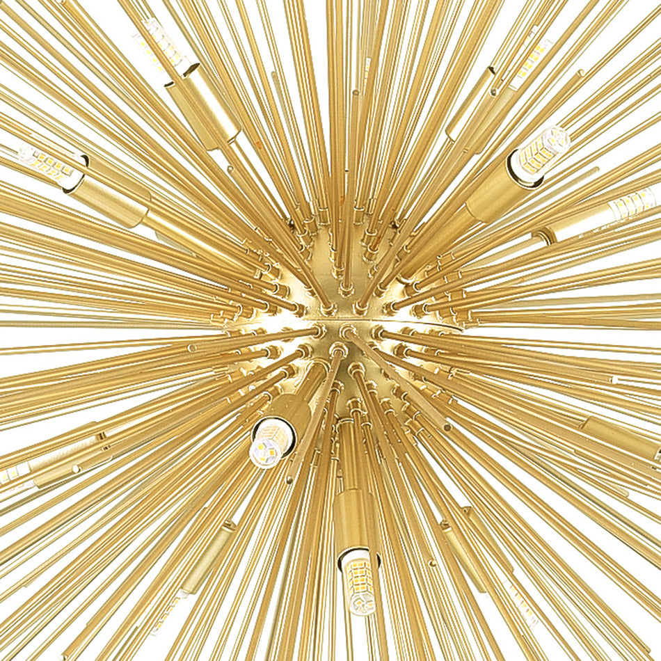 Savannah 14 Light 40in Gold Leaf Chandelier by CWI