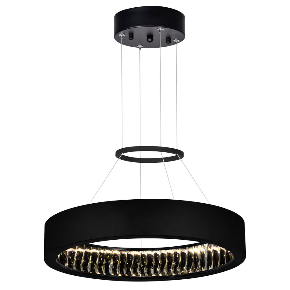 Rosalina Integrated LED 20in Matte Black Chandelier