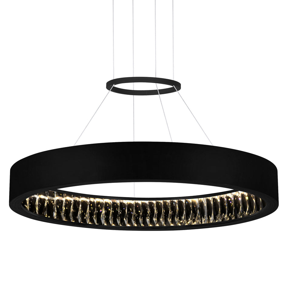 Rosalina Integrated LED 26in Matte Black Chandelier by CWI