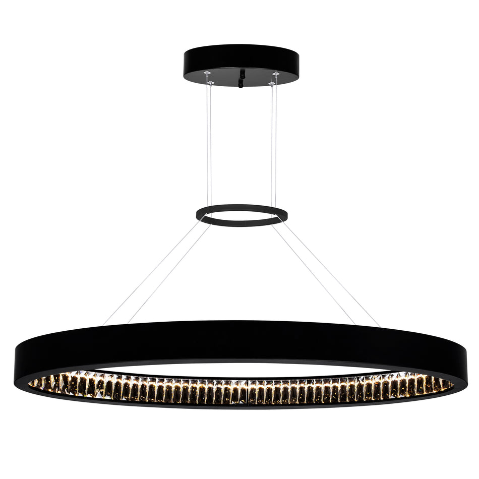 Rosalina Integrated LED 42in Matte Black Chandelier