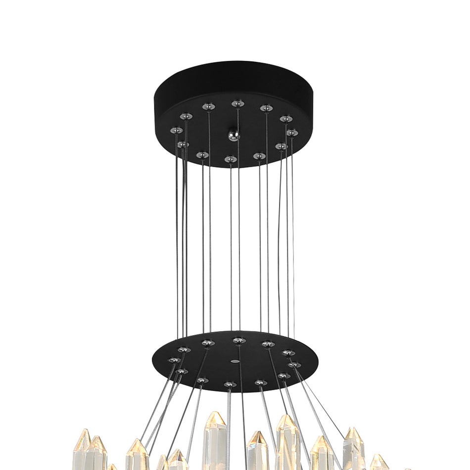 Juliette Integrated LED 42in Black Chandelier by CWI