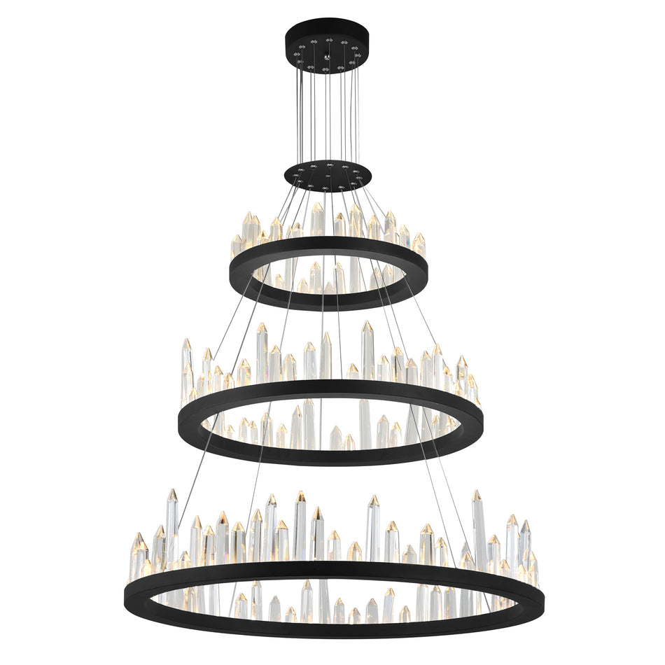Juliette Integrated LED 42in Black Chandelier