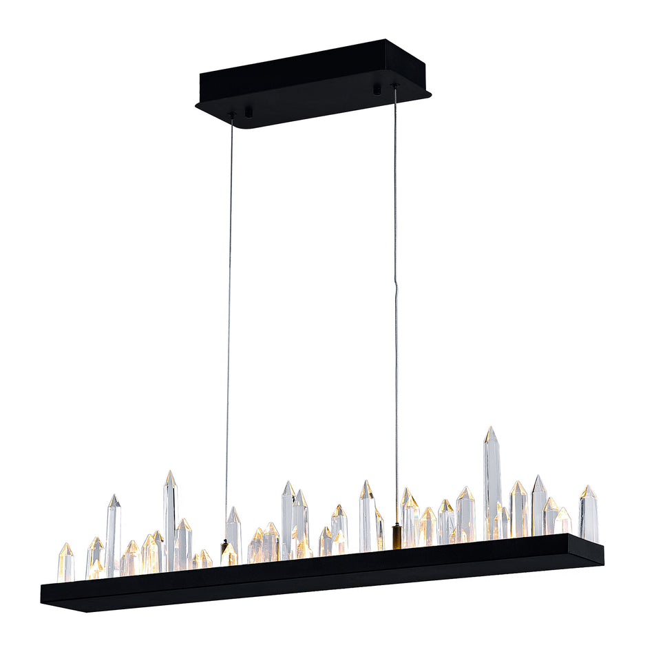 Juliette Integrated LED 45in Black Chandelier