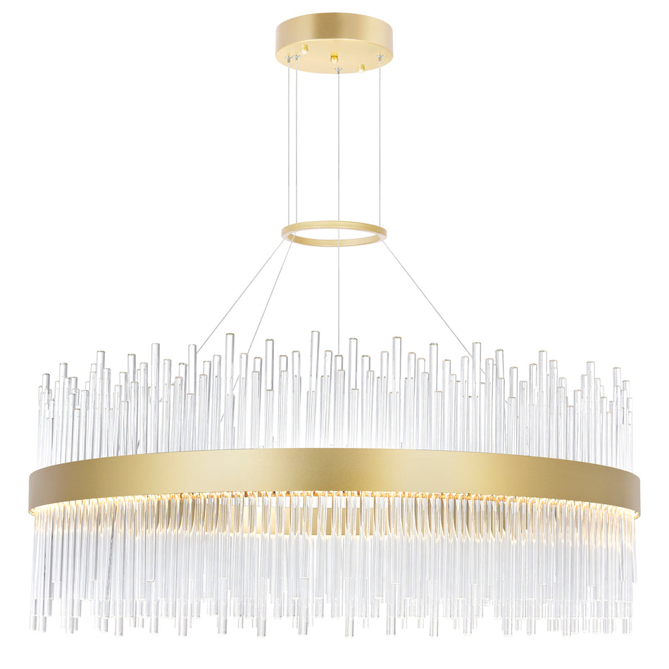 Genevieve Integrated LED 32in Medallion Gold Chandelier