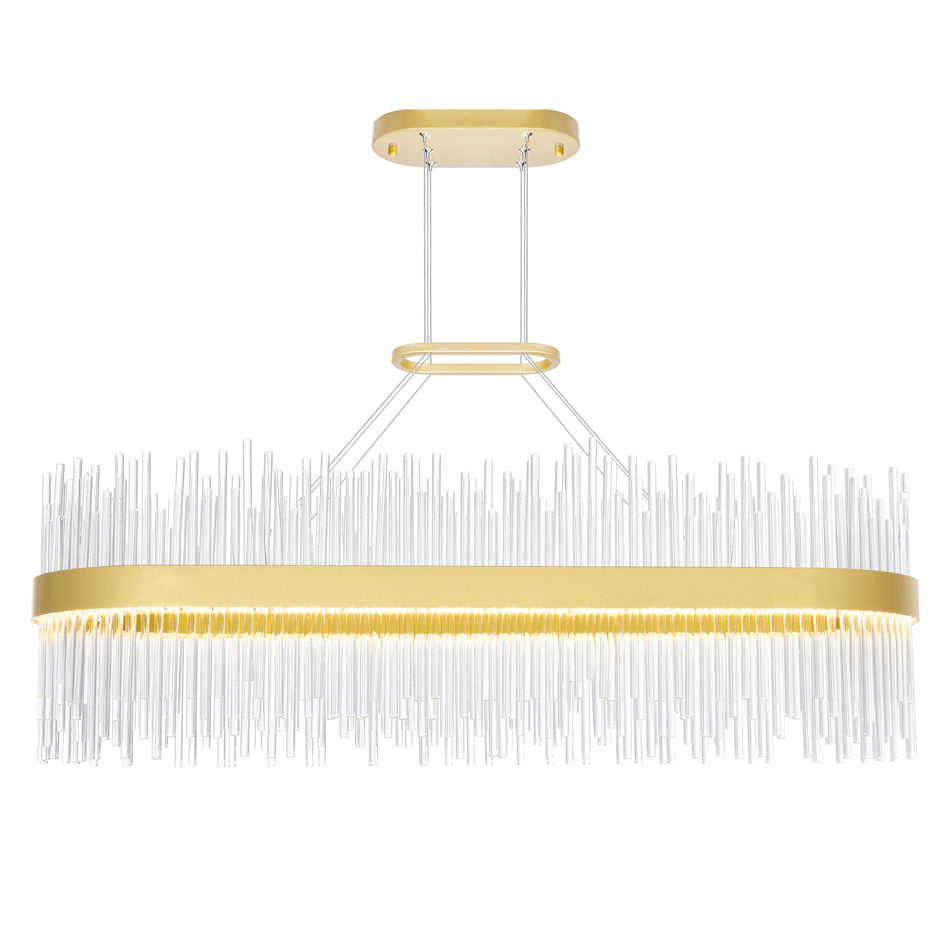 Genevieve Integrated LED 39in Medallion Gold Chandelier