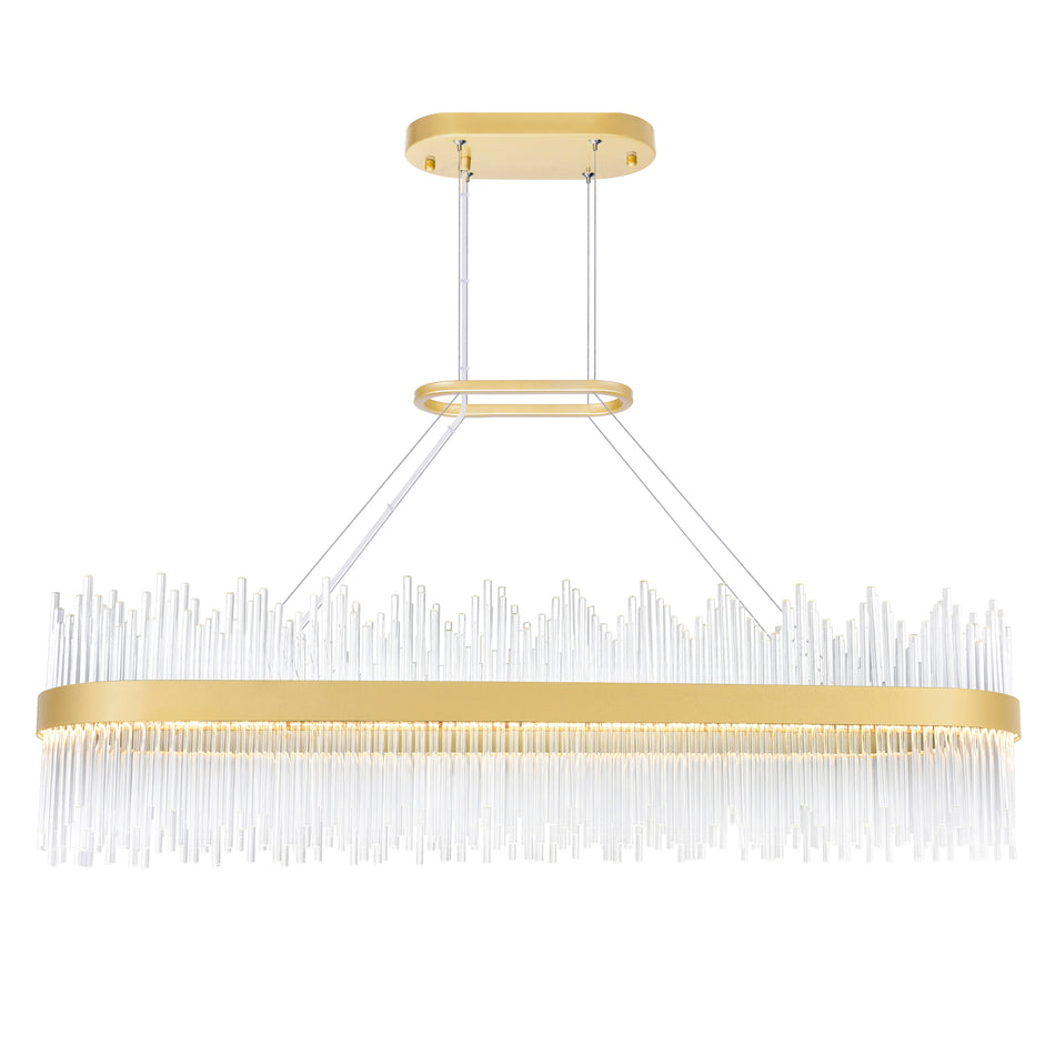 Genevieve Integrated LED 47in Medallion Gold Chandelier