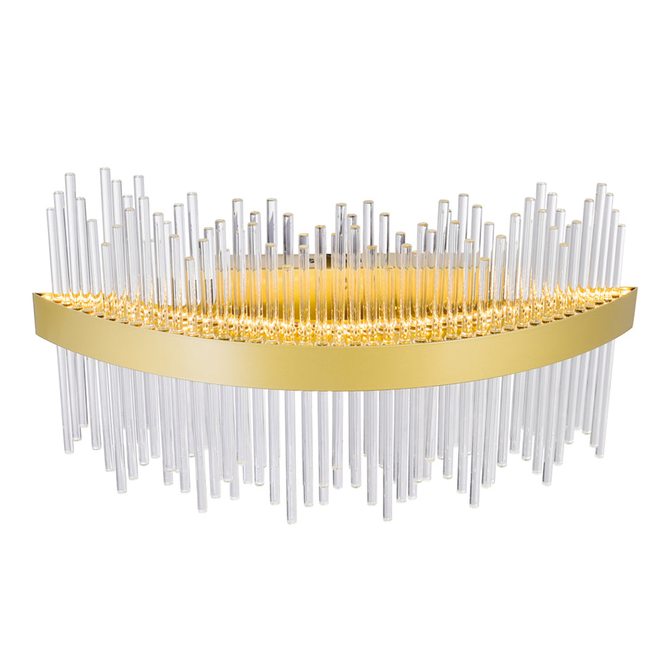 Genevieve LED Wall Sconce With Medallion Gold Finish by CWI