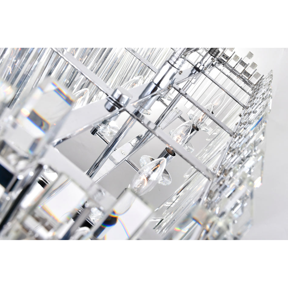 Henrietta 10 Light Chandelier With Chrome Finish by CWI