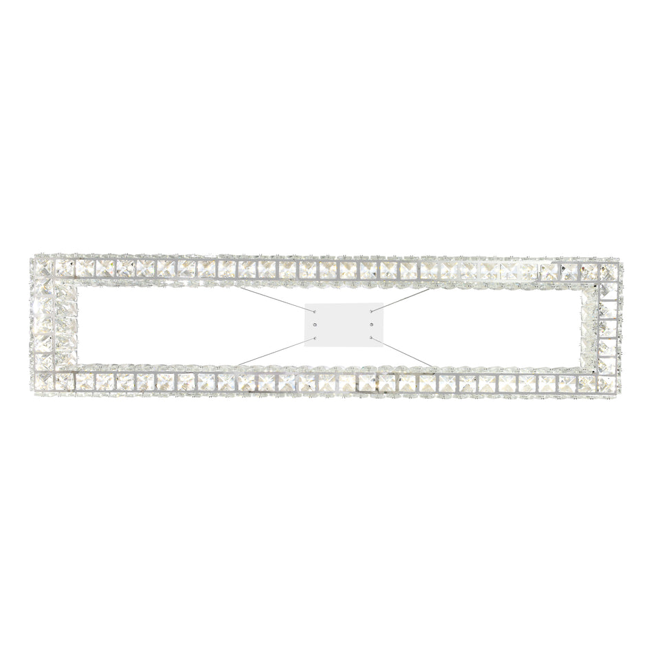Felicity Integrated LED 44in Chrome Chandelier by CWI