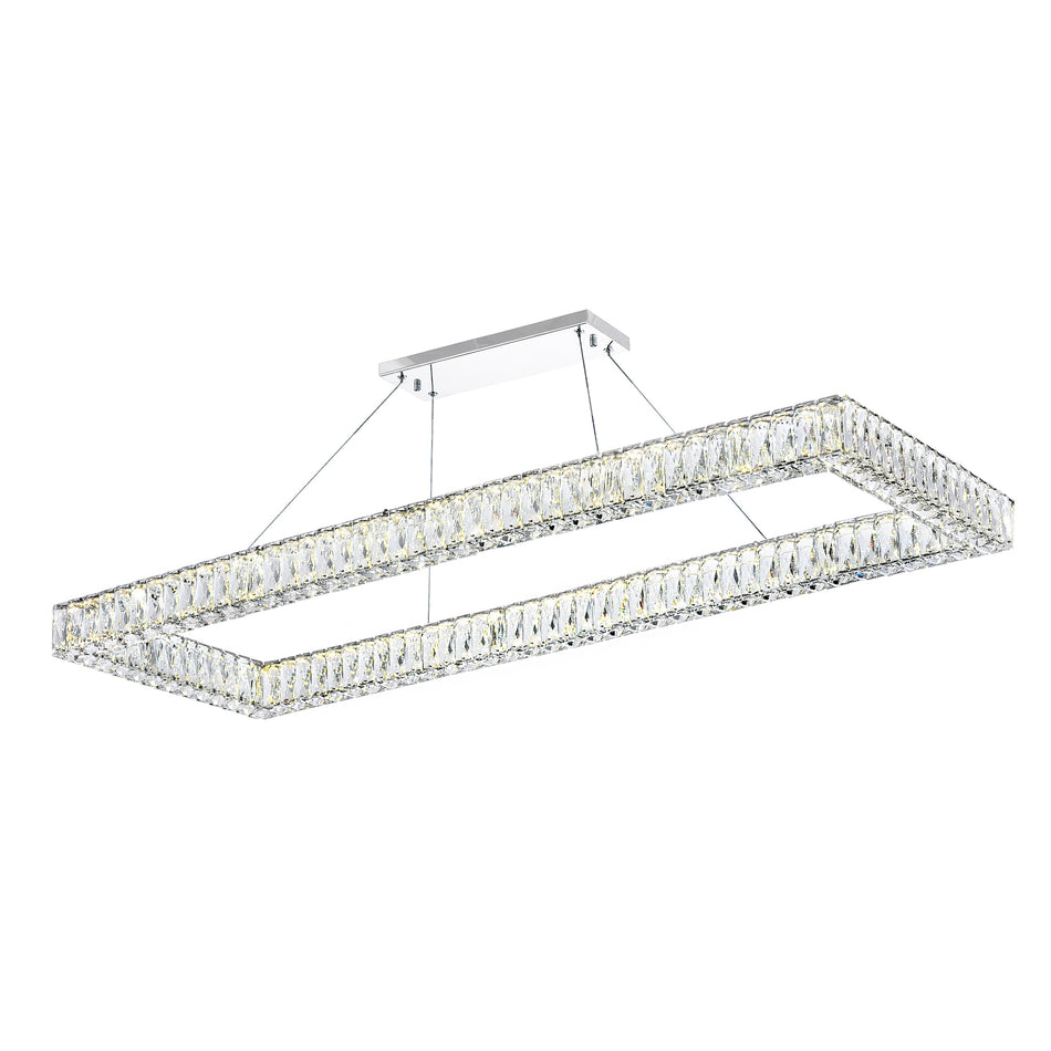 Felicity Integrated LED 52in Chrome Chandelier by CWI