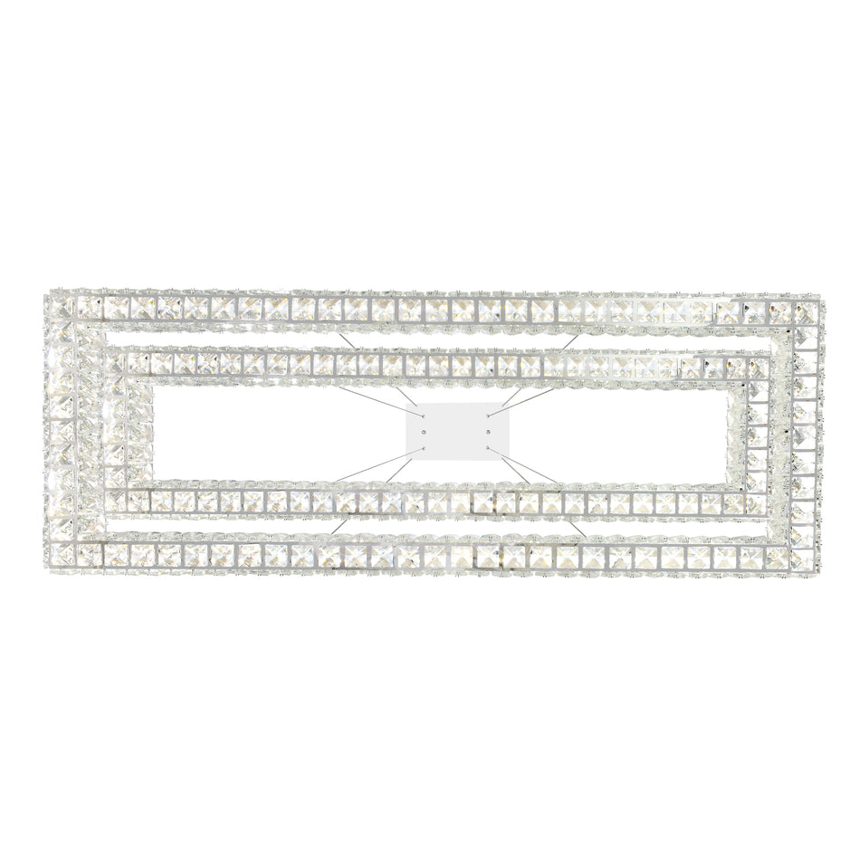Felicity Integrated LED 2-Tier Chrome Chandelier by CWI