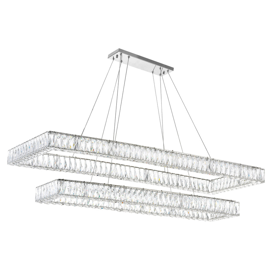 Felicity Integrated LED 2-Tier Chrome Chandelier