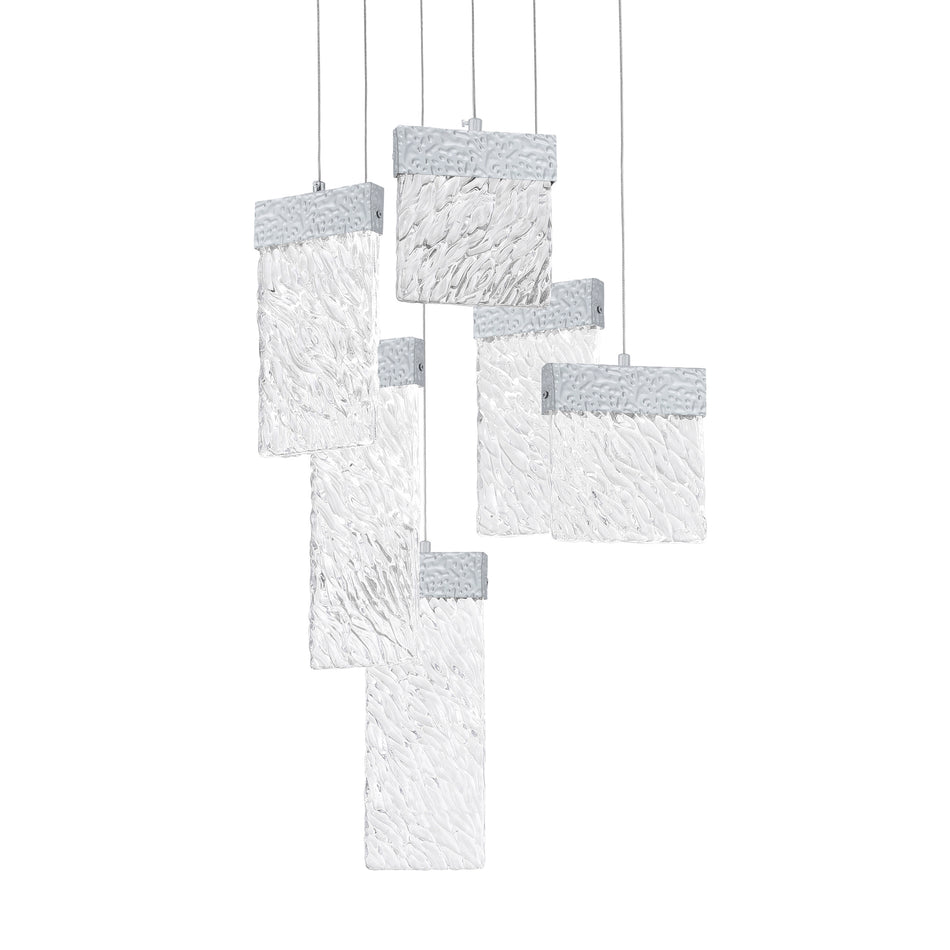 Carolina Integrated LED 16in Pewter Chandelier by CWI