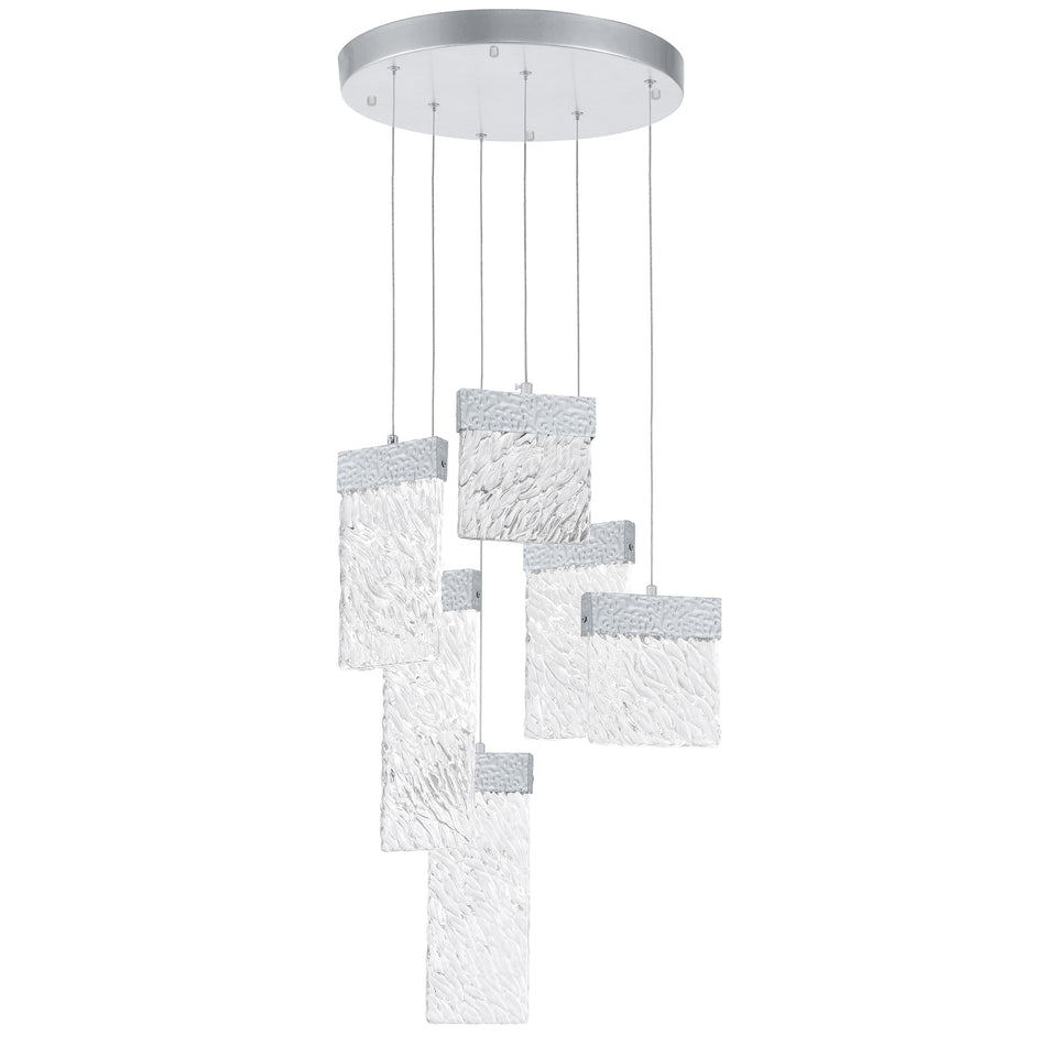 Carolina Integrated LED 16in Pewter Chandelier