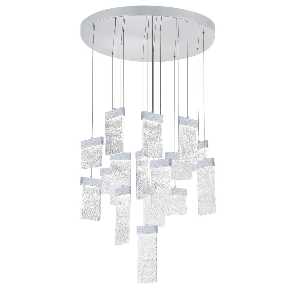 Carolina Integrated LED 32in Pewter Chandelier