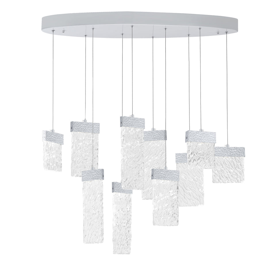 Carolina Integrated LED 40in Pewter Chandelier