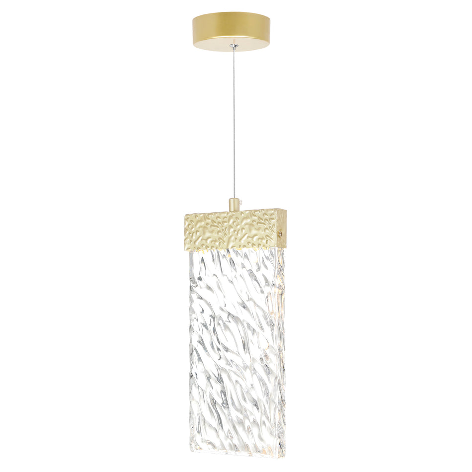 Carolina Integrated LED 5in Gold Leaf Pendant