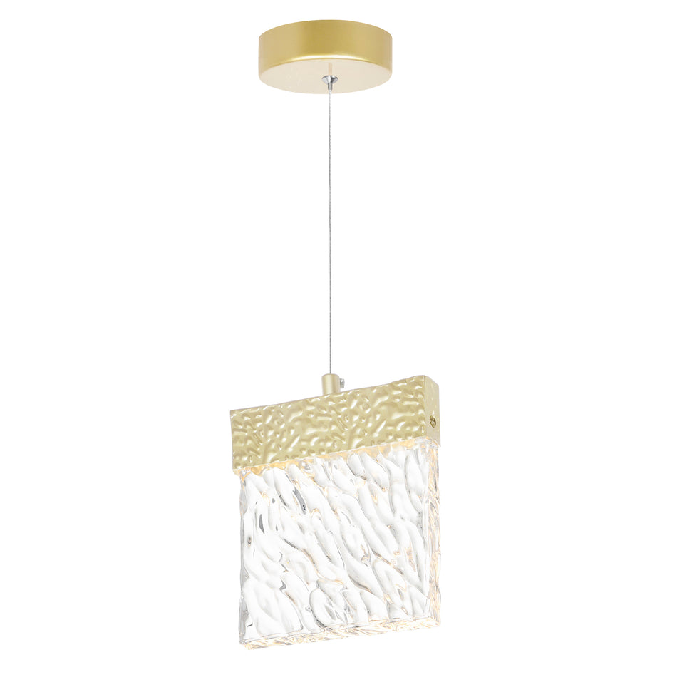 Carolina Integrated LED 6in Gold Leaf Pendant by CWI