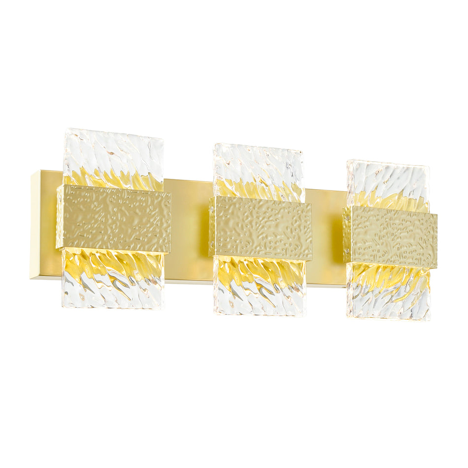 Carolina Integrated LED 21in Gold Leaf Wall Sconce by CWI