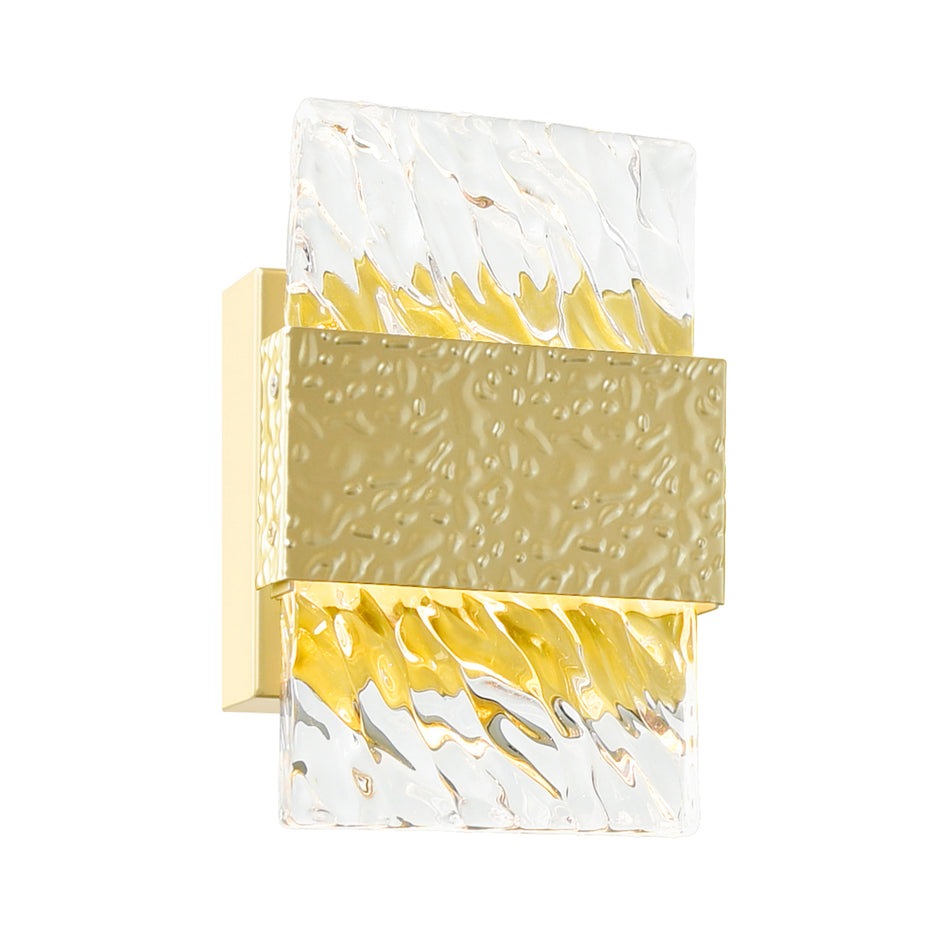 Carolina Integrated LED 5in Gold Leaf Wall Sconce by CWI