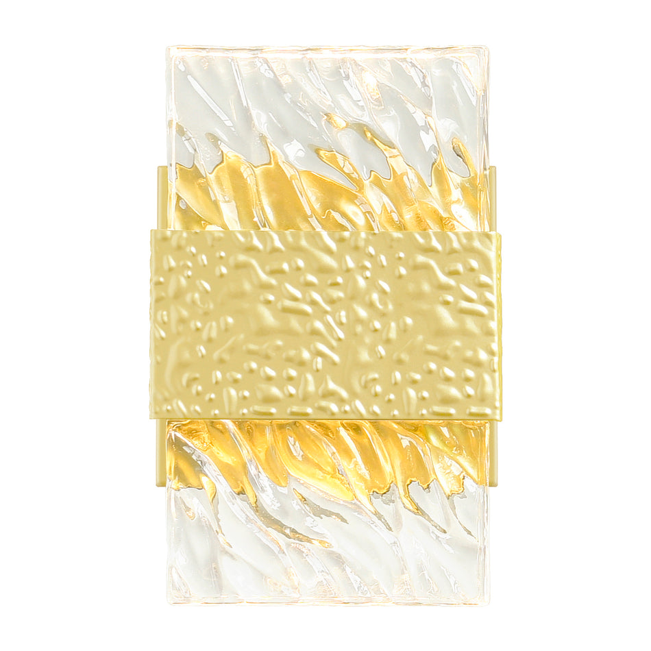 Carolina Integrated LED 5in Gold Leaf Wall Sconce