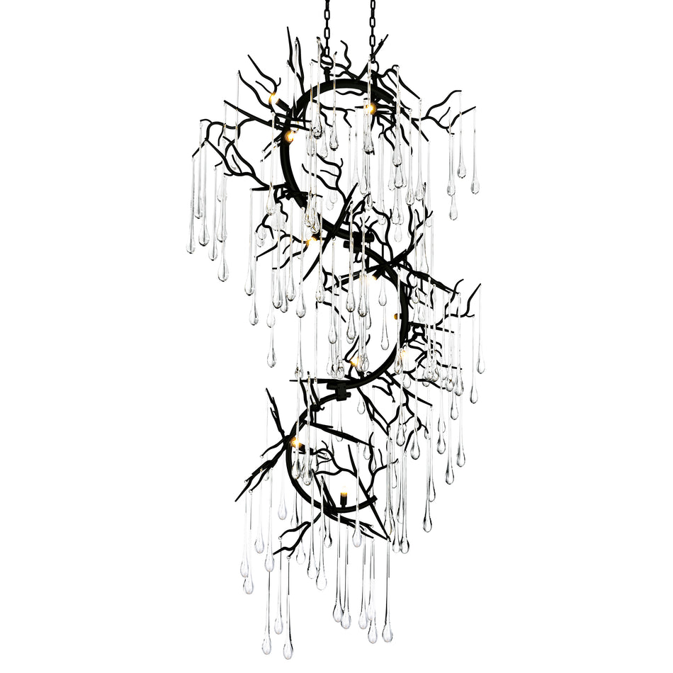 Anita 12 Light Black Chandelier