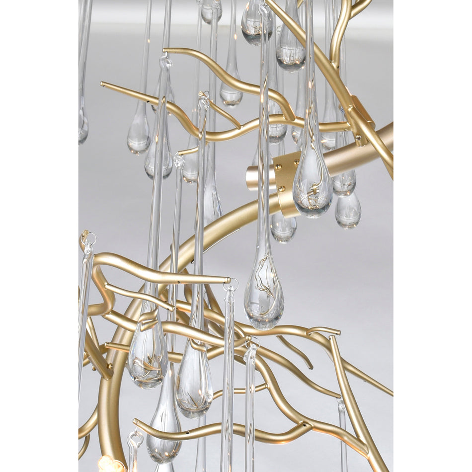 Anita 12 Light Gold Leaf Chandelier by CWI