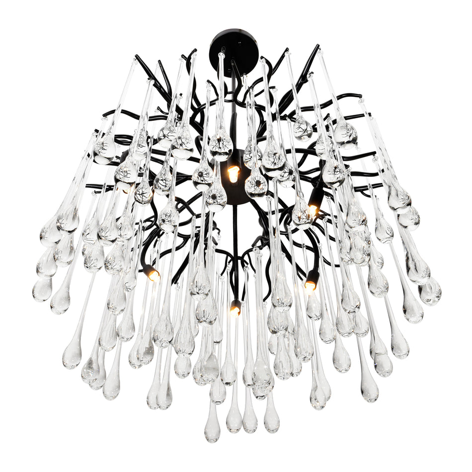 Anita 6 Light Black Chandelier by CWI