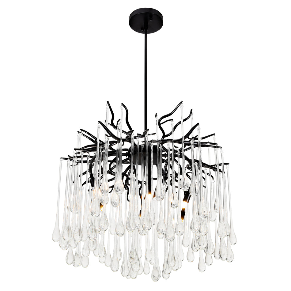Anita 6 Light Black Chandelier