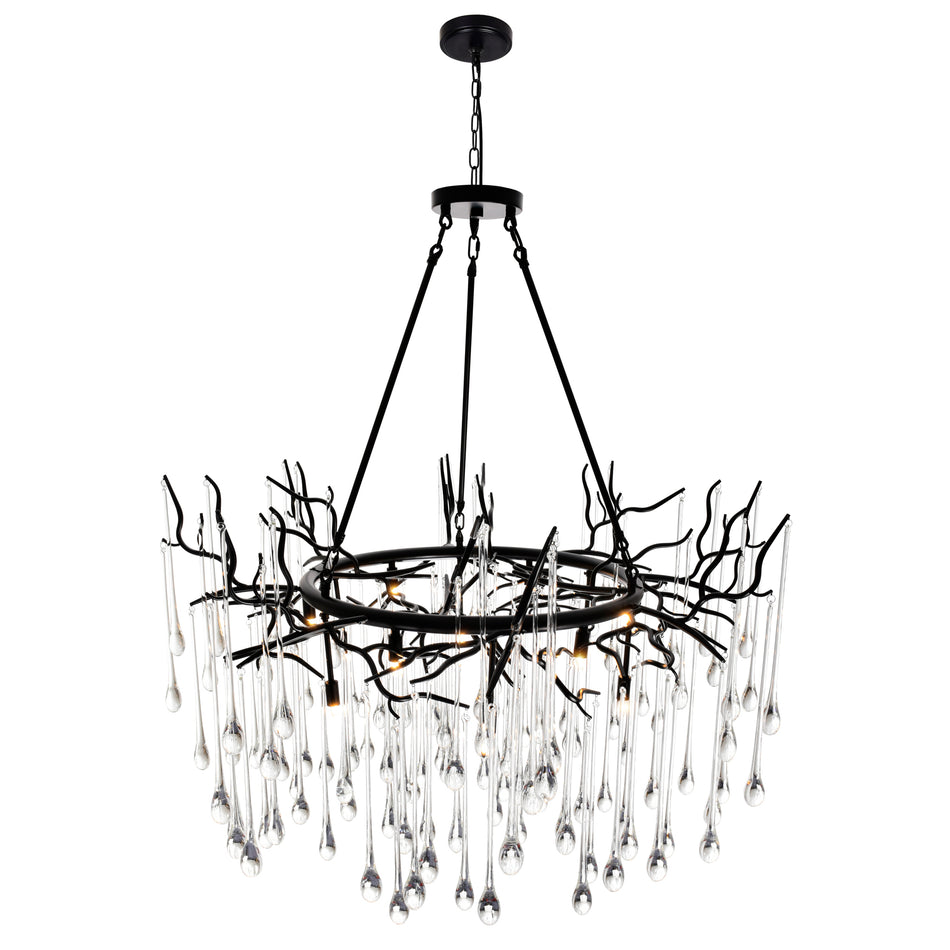 Anita 12 Light Black Chandelier by CWI