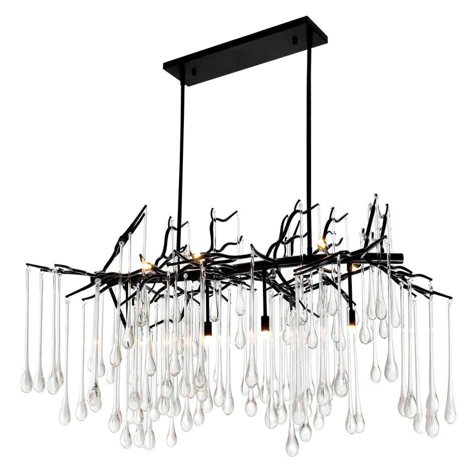 Anita 10 Light Black Chandelier