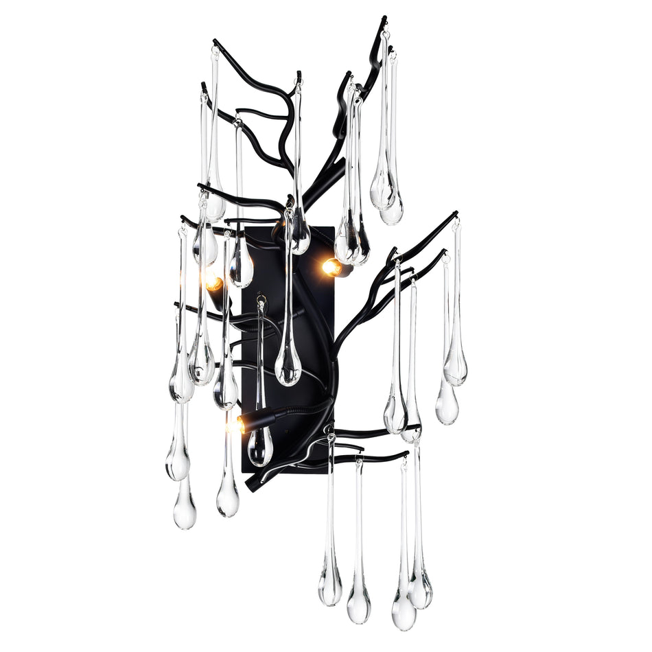 Anita 3 Light Black Wall Sconce