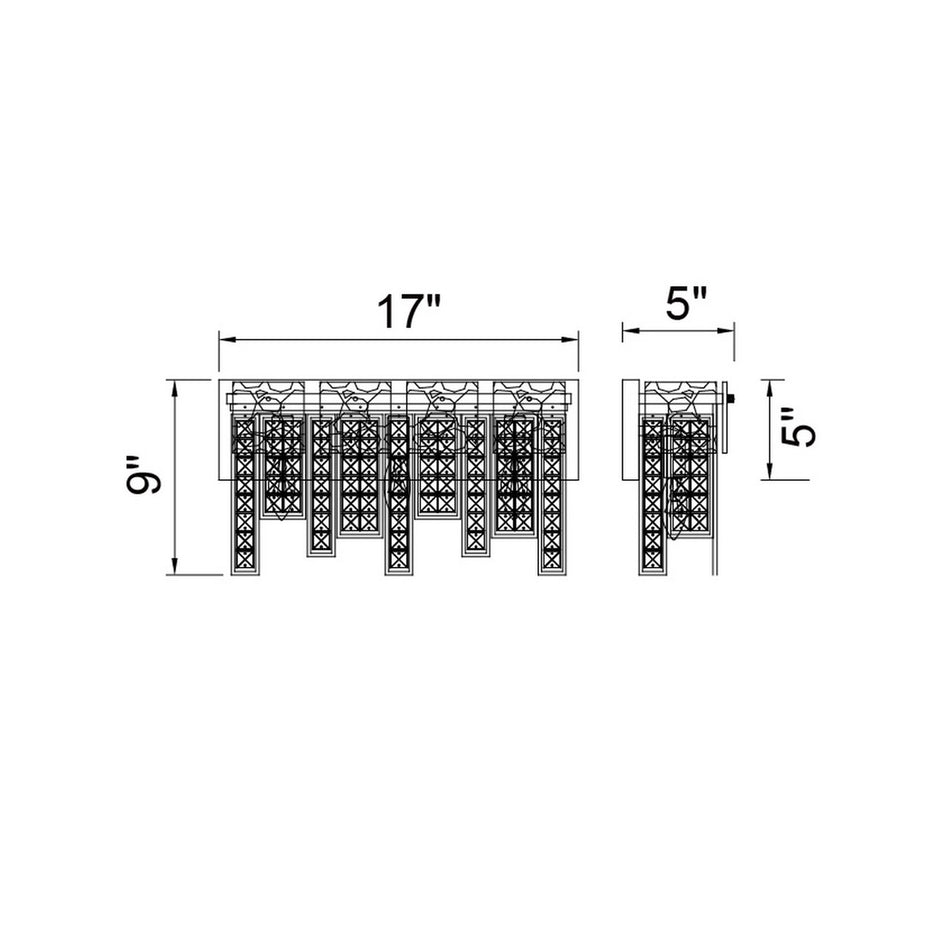 Glacier 3 Light Vanity Light With Polished Nickel Finish by CWI