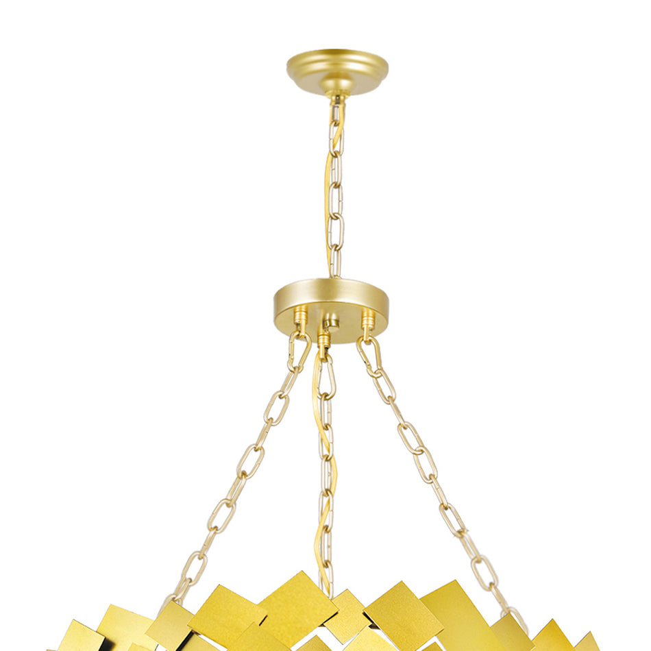 Panache 6 Light Down Chandelier With Medallion Gold Finish by CWI